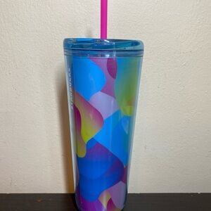 Starbucks 2024 Rainbow Petal Sip Lid Tumbler with Straw